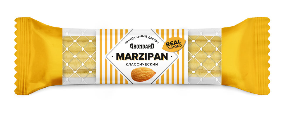  TM Grondard   (10361) Батончики НЕглазированные Марципановые Классика, (28шт по 40г)        в Новоуральске