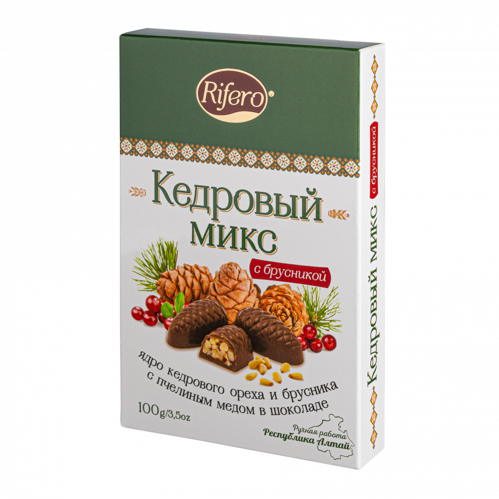  Риф и ко Конфеты "Кедровый микс БРУСНИКА" 100г    в Новоуральске