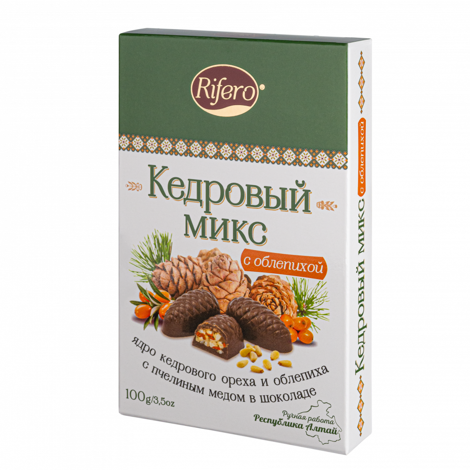  Риф и ко Конфеты "Кедровый микс ОБЛЕПИХА" 100г      в Новоуральске