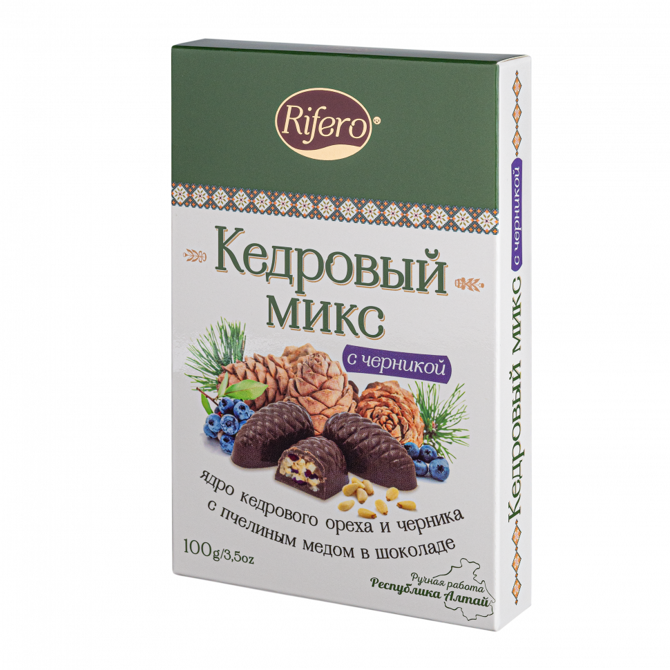  Риф и ко Конфеты "Кедровый микс ЧЕРНИКА" 100г       в Новоуральске