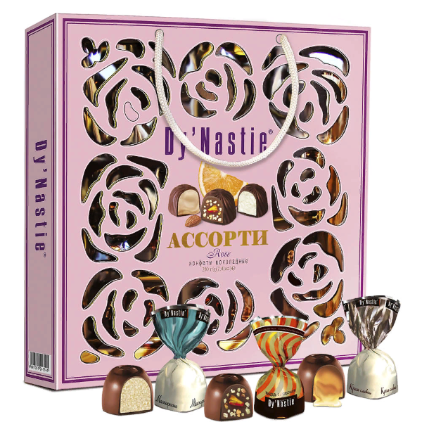 №3 Династия Сумка 170г Конфеты "Ассорти ROSE"    в Новоуральске