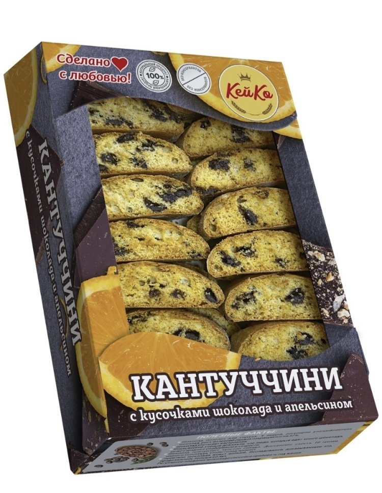  Кей Ко Кантуччини с кусочками шоколада и апельсином, 200г   в Новоуральске