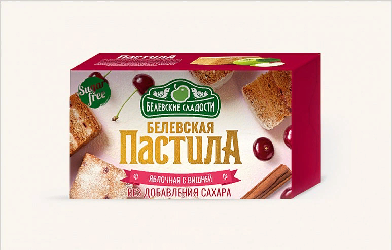  Пастила  200г диетическая С ВИШНЕЙ, НОВЫЙ ФОРМАТ (4 шт по 50гр)    в Новоуральске
